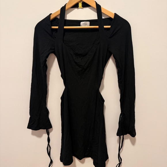 Oh Polly Black Cut-Out Mini Dress - Picture 3 of 4